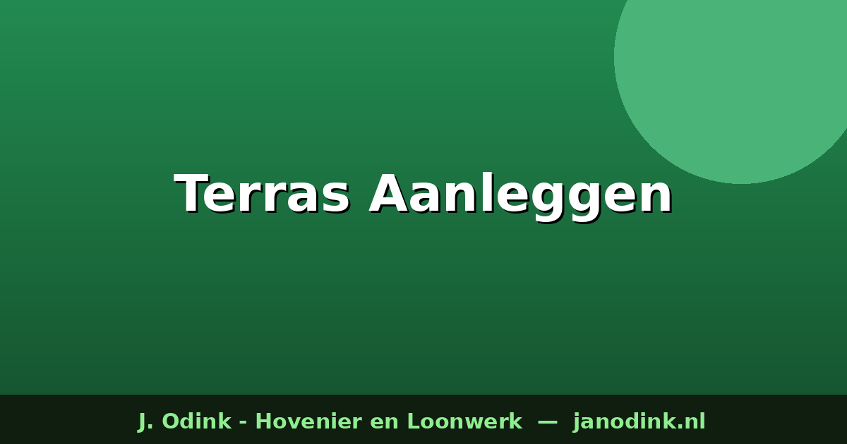 terras aanleggen