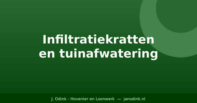 Optimaliseer Jouw Tuinafwatering: Infiltratiekratten en Lijngoten