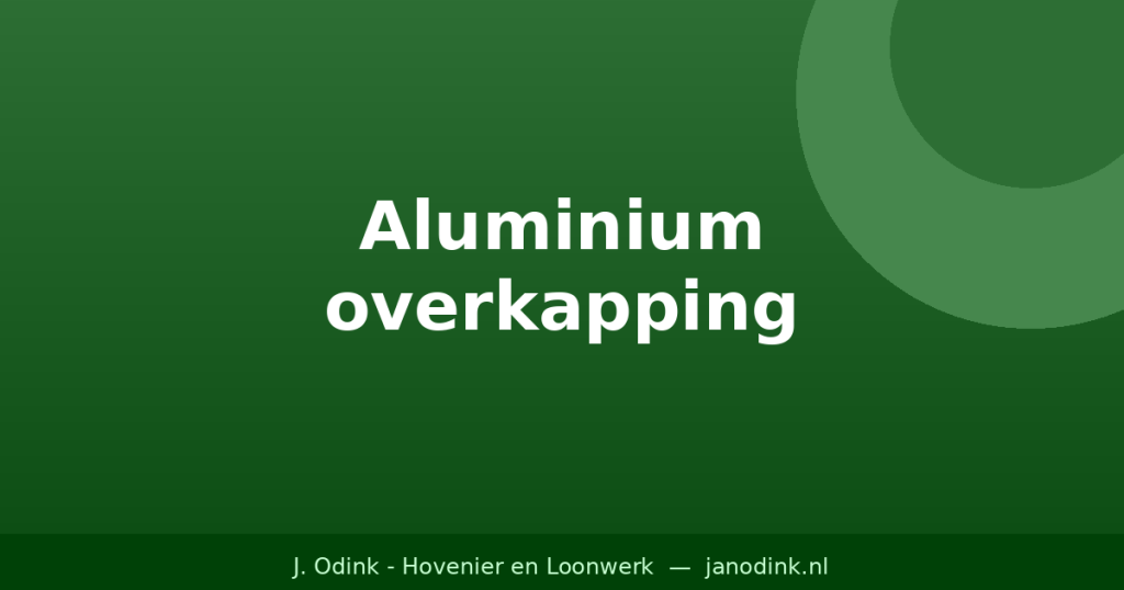Aluminium overkapping