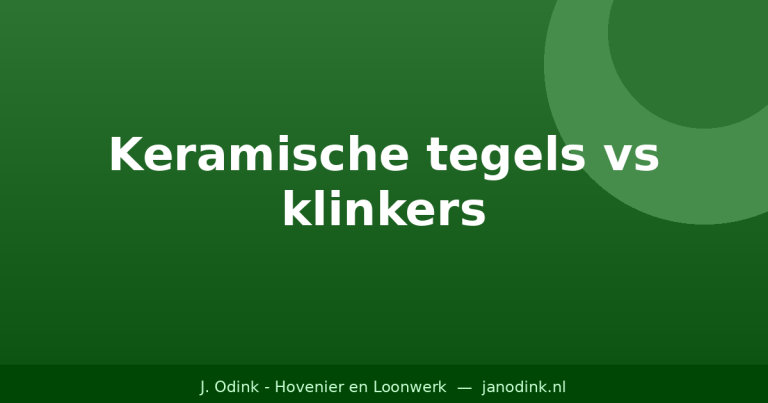 Keramische tegels vs gebakken klinkers: wat is het verschil?
