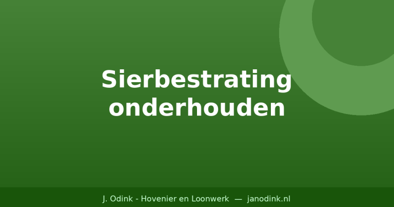 Sierbestrating onderhouden: zo blijft uw terras mooi