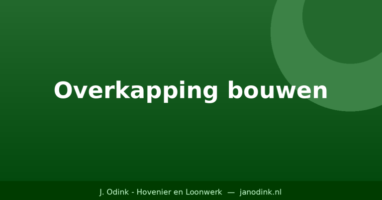 Overkapping bouwen: wel of geen vergunning nodig?