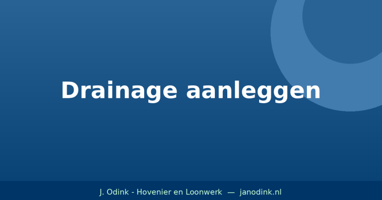 Drainage aanleggen in je tuin: wanneer en hoe?